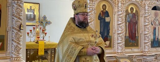 В Неделю о блудном сыне в Кресто-Воздвиженском храме была совершена литургия и совершено освящение иконы блаженной Ксении Петербургской